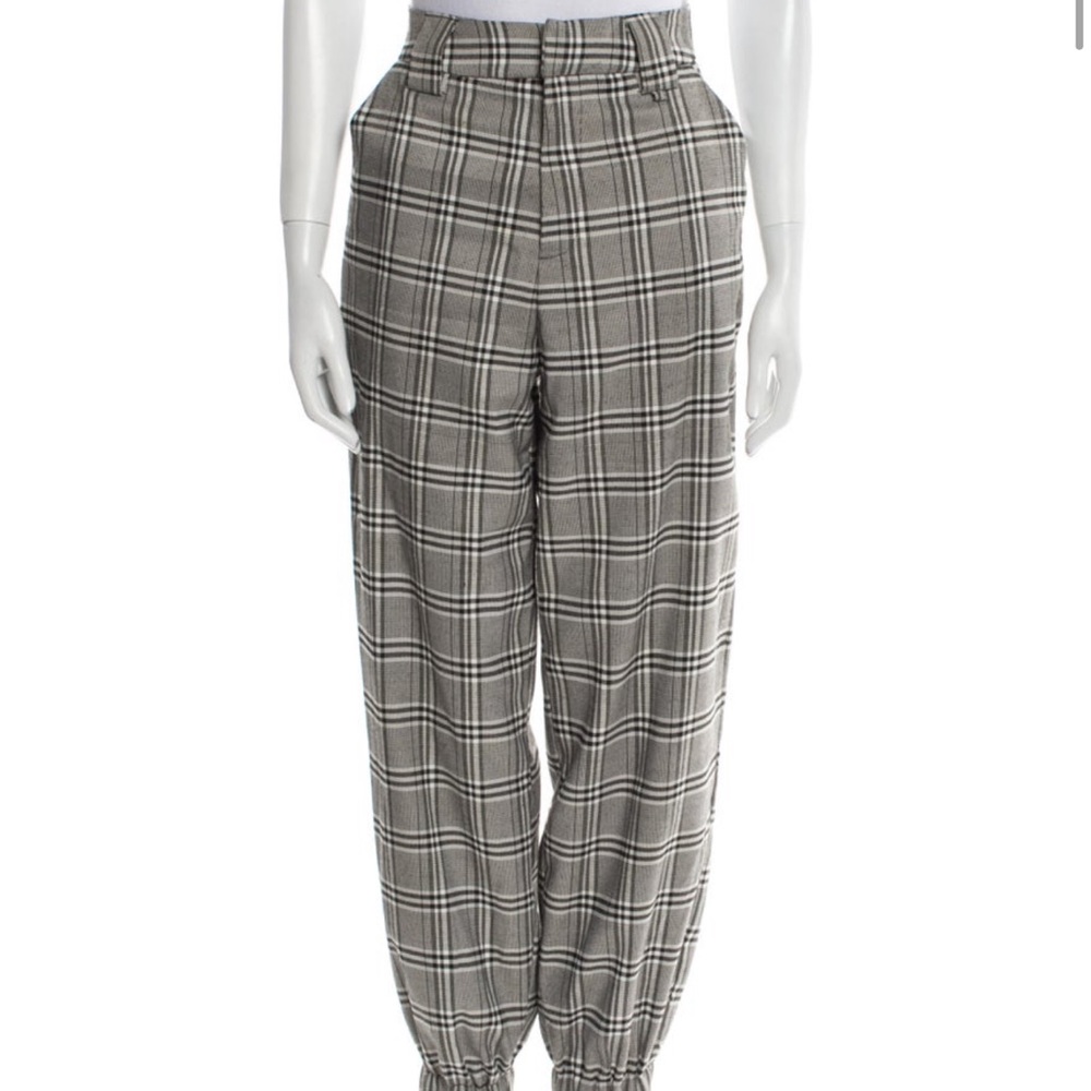 I. AM. GIA plaid print skinny leg pants